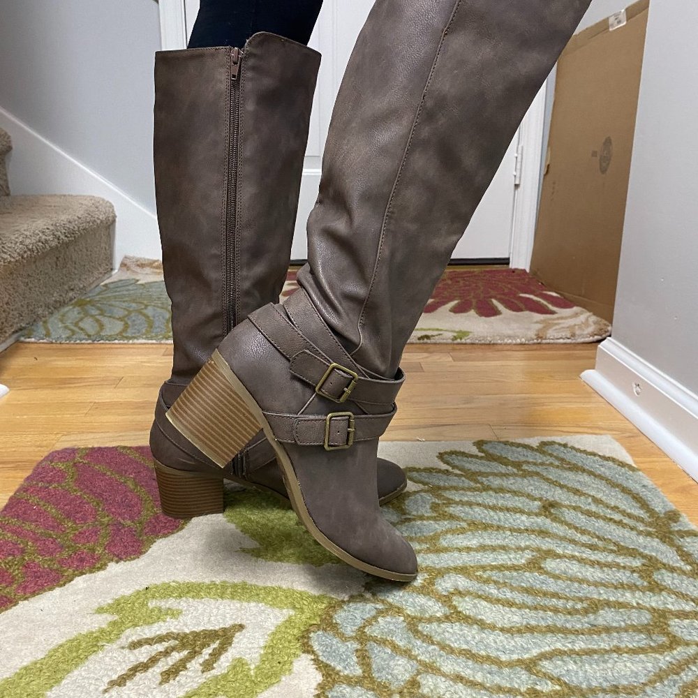 Cute fall knee high boots with a heel